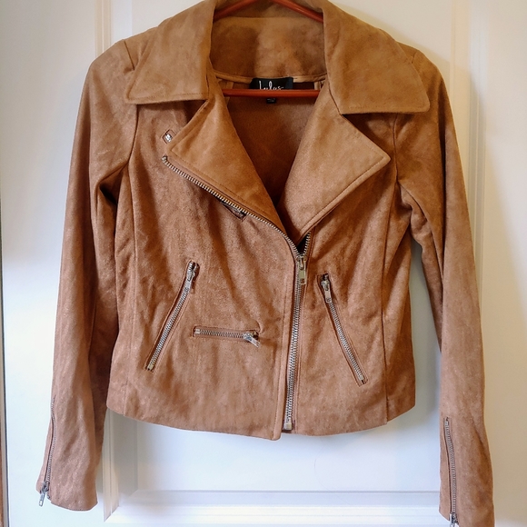 Lulus Vegan Suede Moto Jacket - Picture 2 of 6